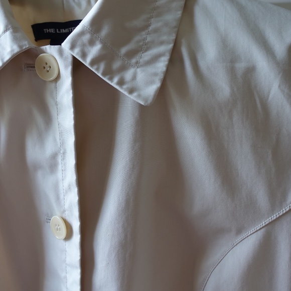 The Limited Tan Beige Button Trench Coat Medium - Picture 4 of 5